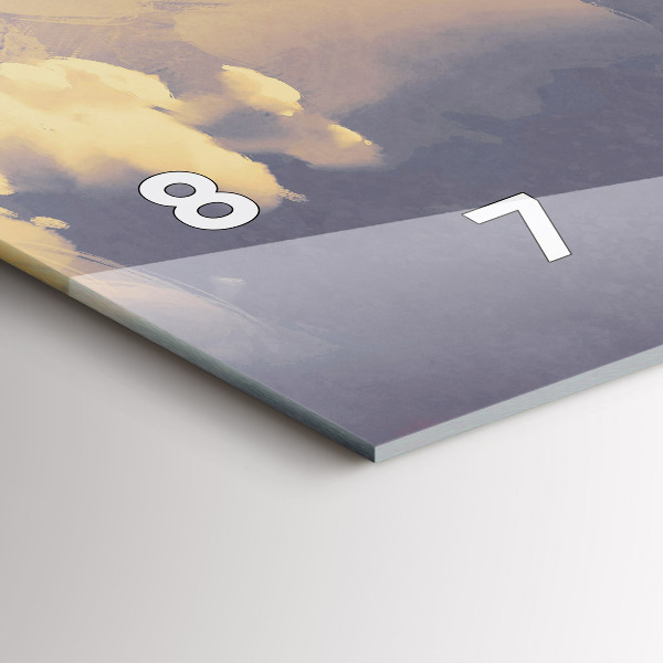 Zegar ścienny poziomy Papierowe statki