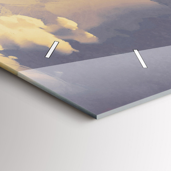 Zegar ścienny poziomy Papierowe statki