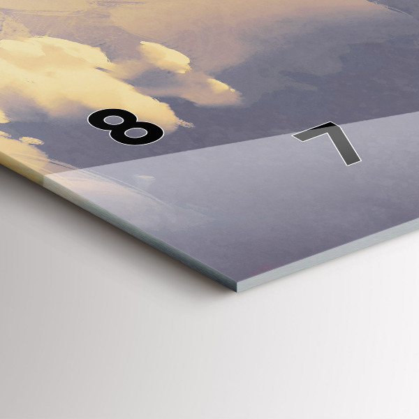 Zegar ścienny poziomy Papierowe statki