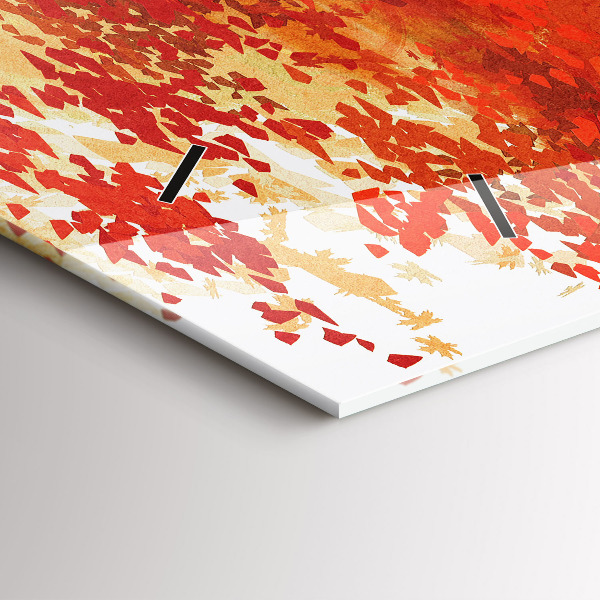 Zegar ścienny poziomy Panna młoda w jesieni