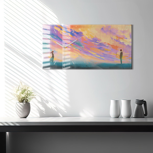 Zegar ścienny poziomy Platoniczna miłość