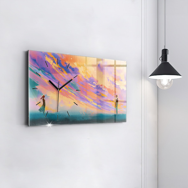 Zegar ścienny poziomy Platoniczna miłość