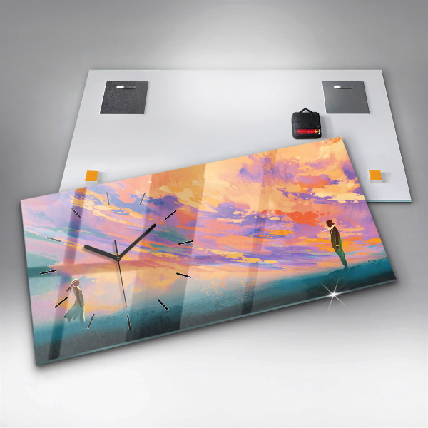 Zegar ścienny poziomy Platoniczna miłość