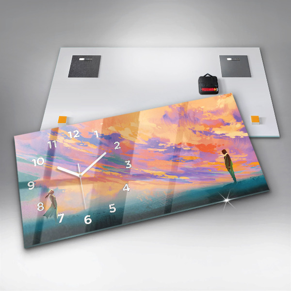 Zegar ścienny poziomy Platoniczna miłość