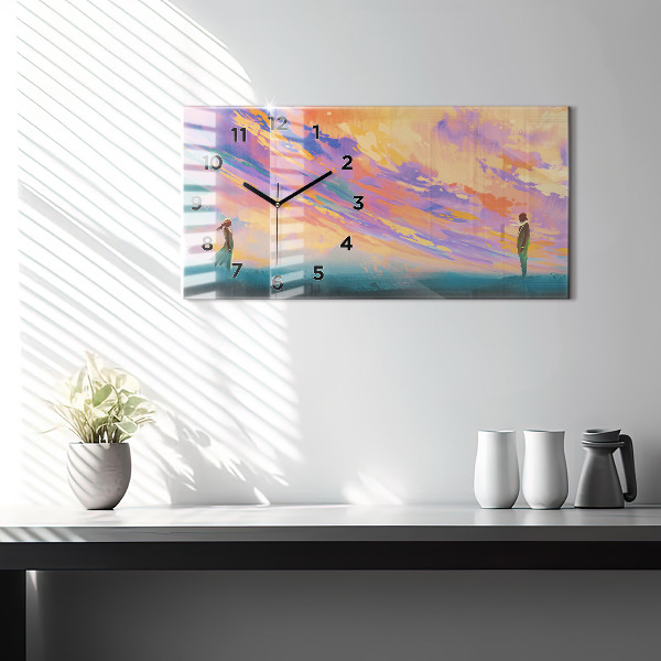 Zegar ścienny poziomy Platoniczna miłość