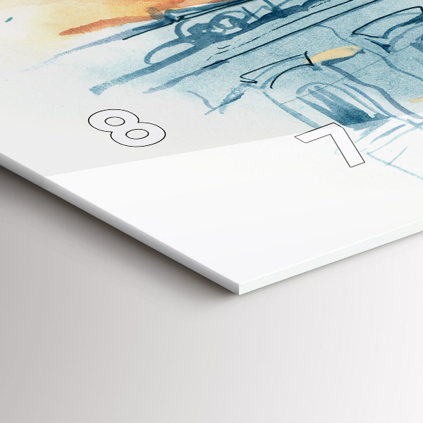 Zegar ścienny poziomy Ludzie na akwareli