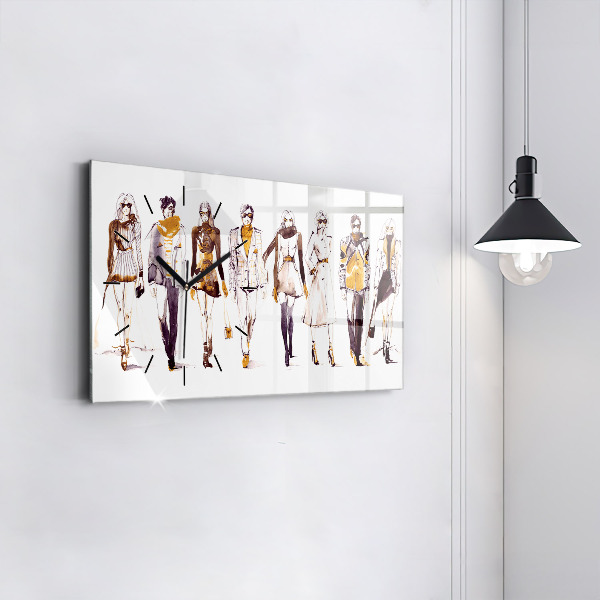 Zegar ścienny poziomy Kobieta i mężczyzna