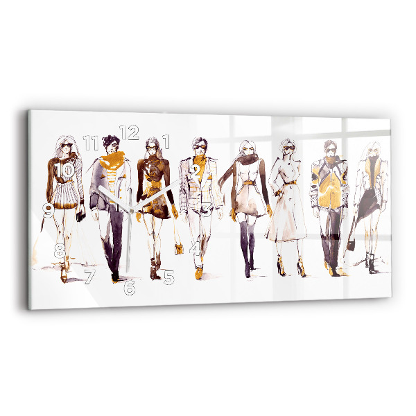 Zegar ścienny poziomy Kobieta i mężczyzna