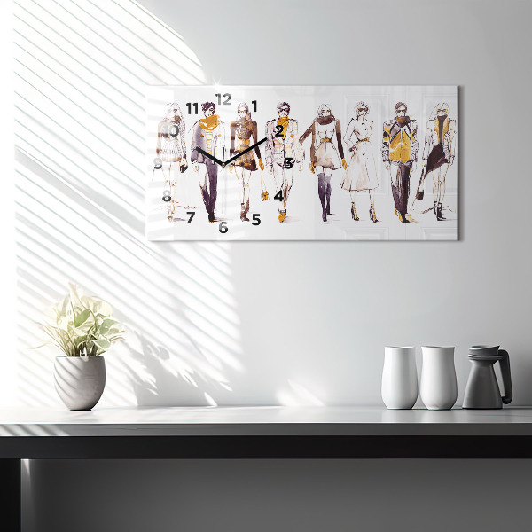 Zegar ścienny poziomy Kobieta i mężczyzna