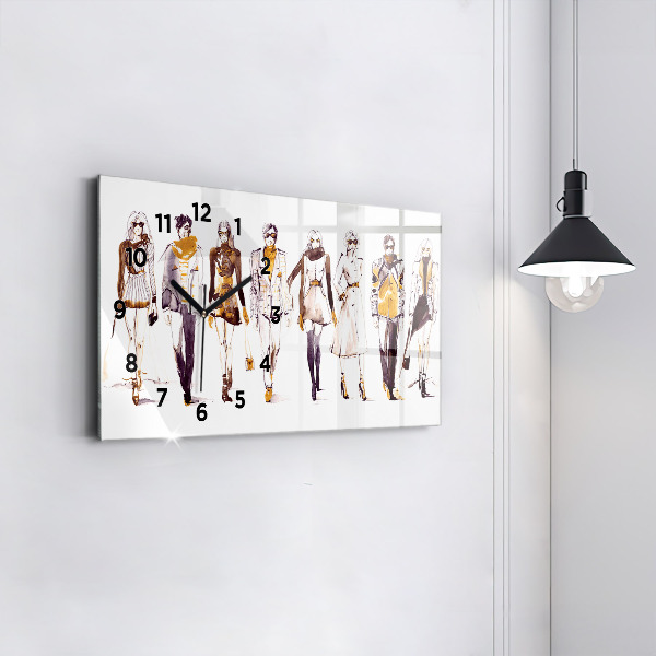 Zegar ścienny poziomy Kobieta i mężczyzna