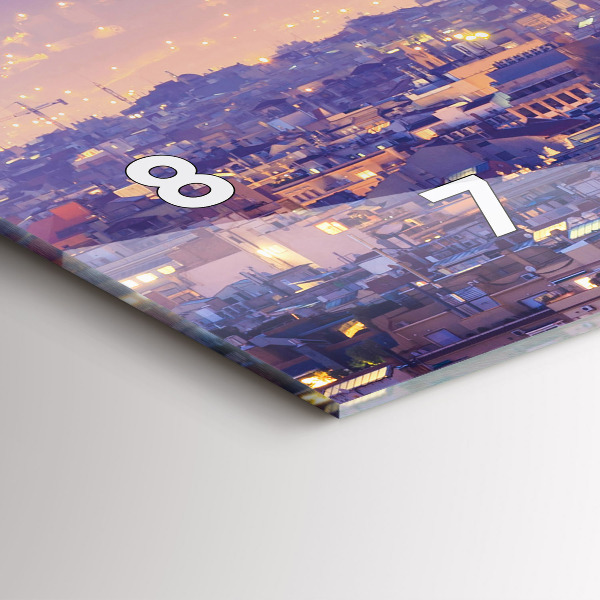 Zegar ścienny poziomy Widok na Barcelonie