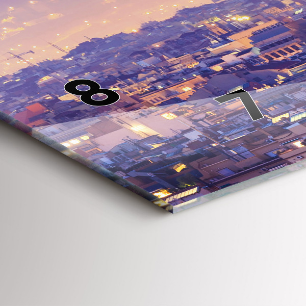 Zegar ścienny poziomy Widok na Barcelonie