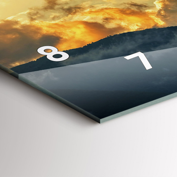 Zegar ścienny poziomy Lot balonem w chmurach