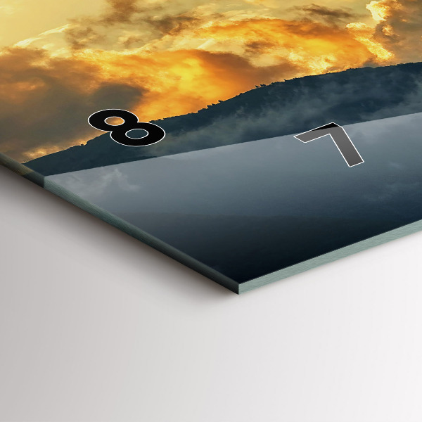 Zegar ścienny poziomy Lot balonem w chmurach