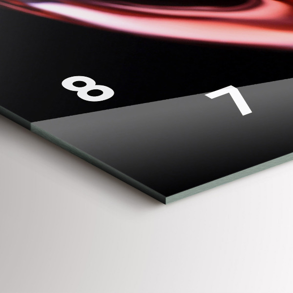 Zegar ścienny poziomy Lampka wina