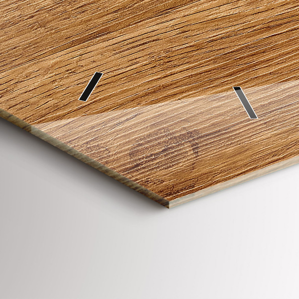 Zegar ścienny poziomy Jasne drewno