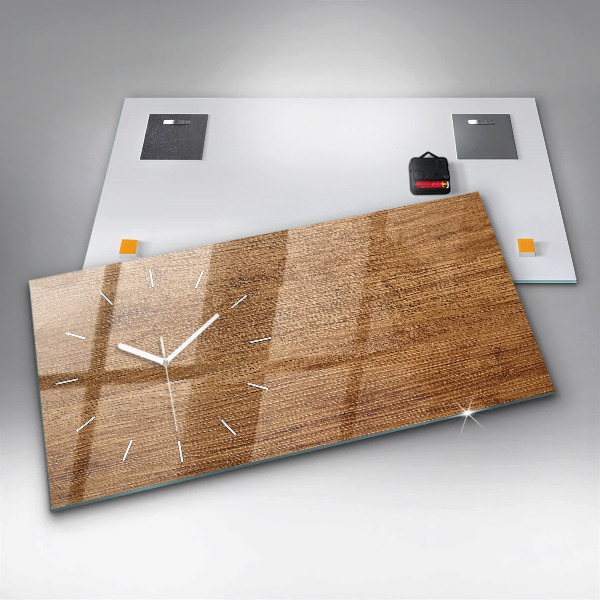 Zegar ścienny poziomy Jasne drewno