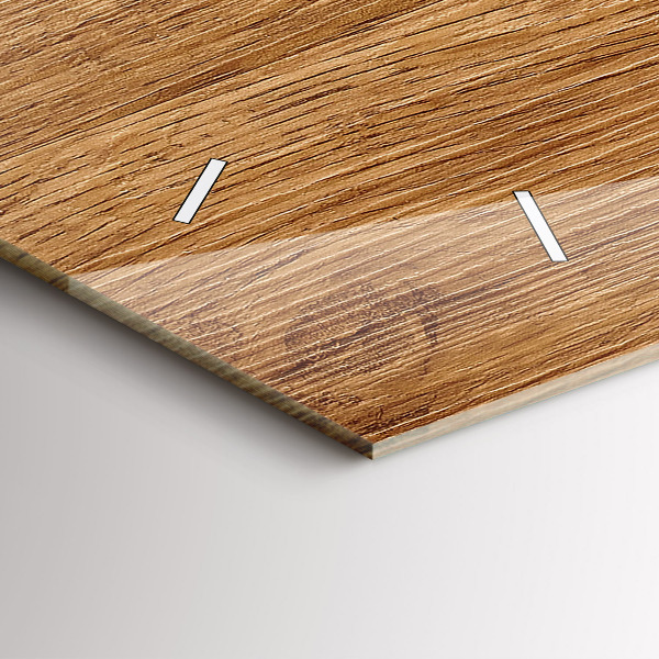 Zegar ścienny poziomy Jasne drewno