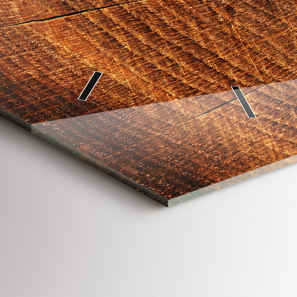 Zegar ścienny poziomy Stary pień drzewa