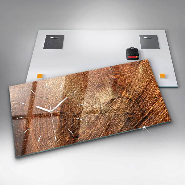 Zegar ścienny poziomy Stary pień drzewa