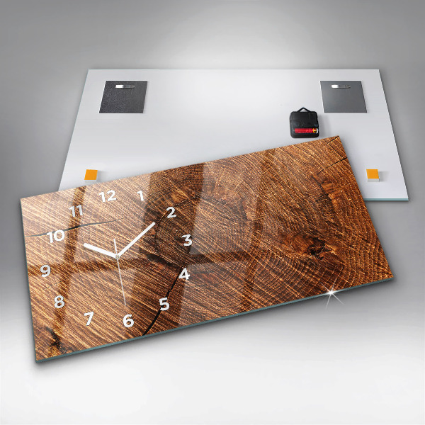 Zegar ścienny poziomy Dekoracyjne drewno