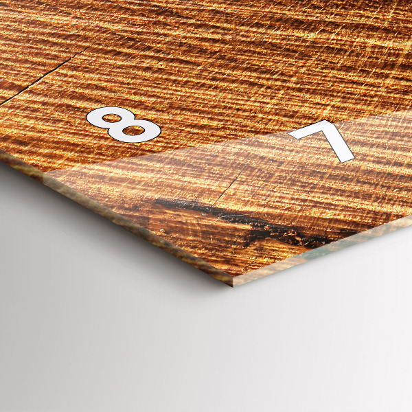 Zegar ścienny poziomy Dekoracyjne drewno