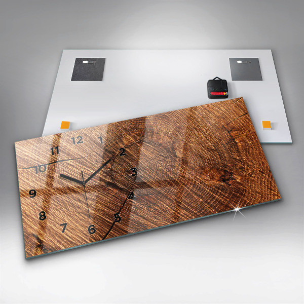 Zegar ścienny poziomy Dekoracyjne drewno