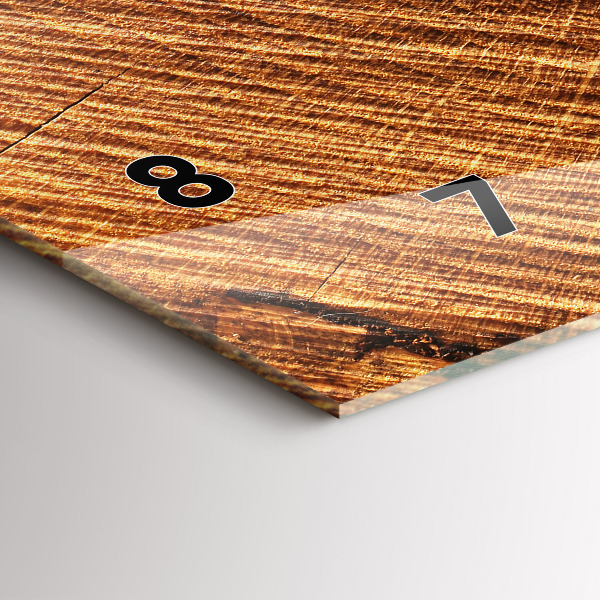 Zegar ścienny poziomy Dekoracyjne drewno