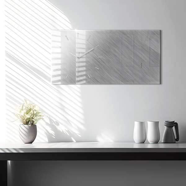 Zegar ścienny poziomy Metalowa ściana