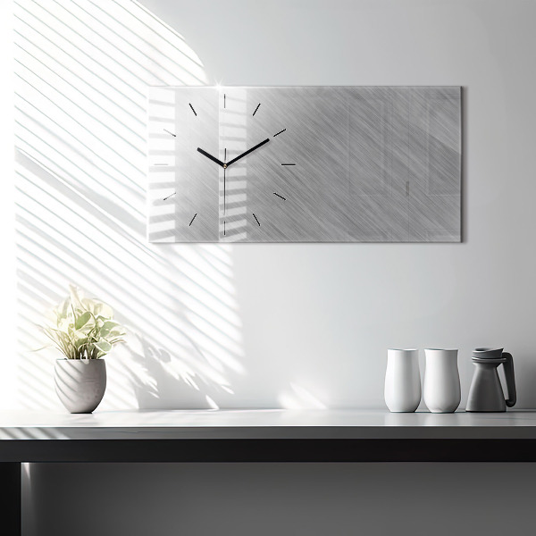 Zegar ścienny poziomy Metalowa ściana