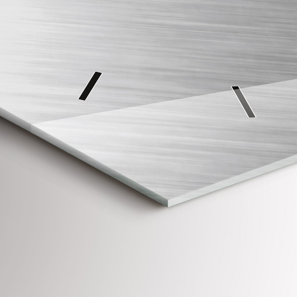 Zegar ścienny poziomy Metalowa ściana