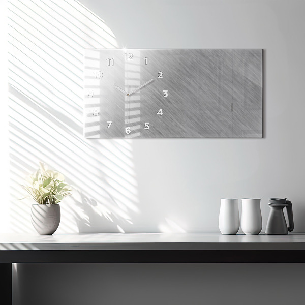 Zegar ścienny poziomy Metalowa ściana