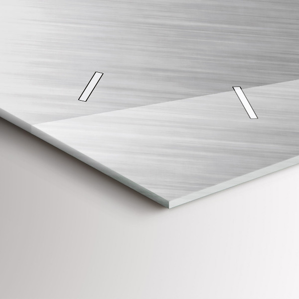 Zegar ścienny poziomy Metalowa ściana