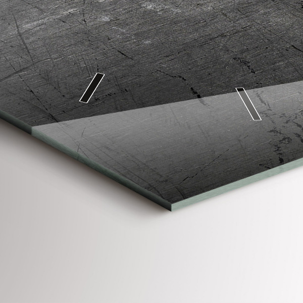 Zegar ścienny poziomy Metalowa ściana