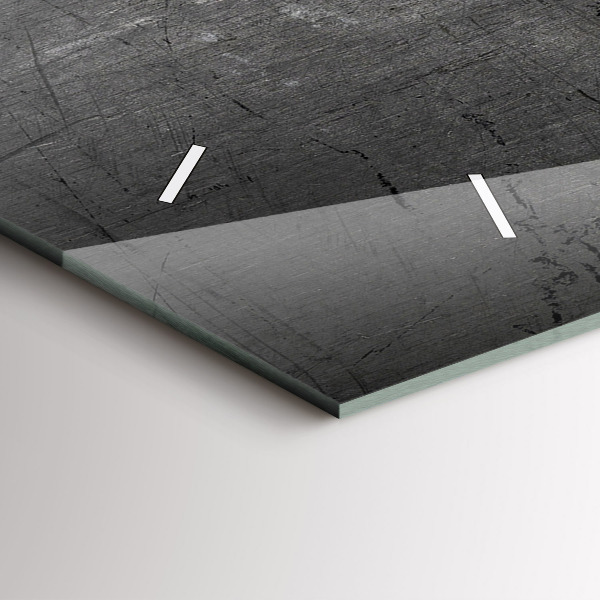 Zegar ścienny poziomy Metalowa ściana