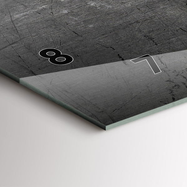 Zegar ścienny poziomy Metalowa ściana