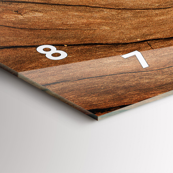 Zegar ścienny poziomy Stare drewno