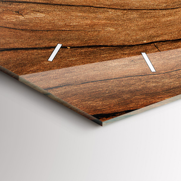 Zegar ścienny poziomy Stare drewno