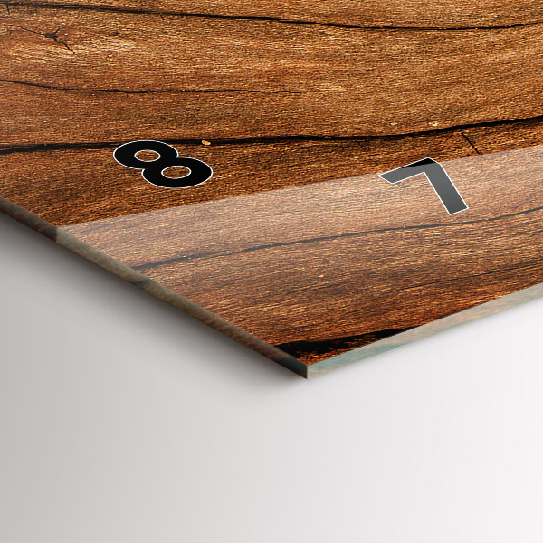 Zegar ścienny poziomy Stare drewno