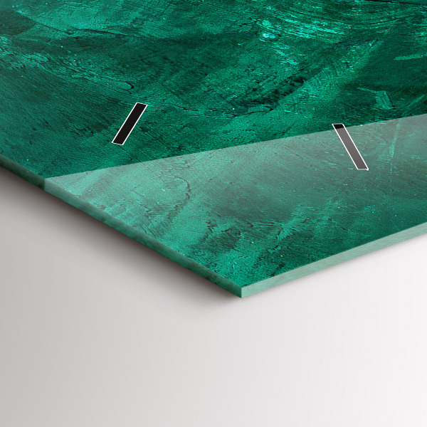 Zegar ścienny poziomy Szmaragdowa ściana