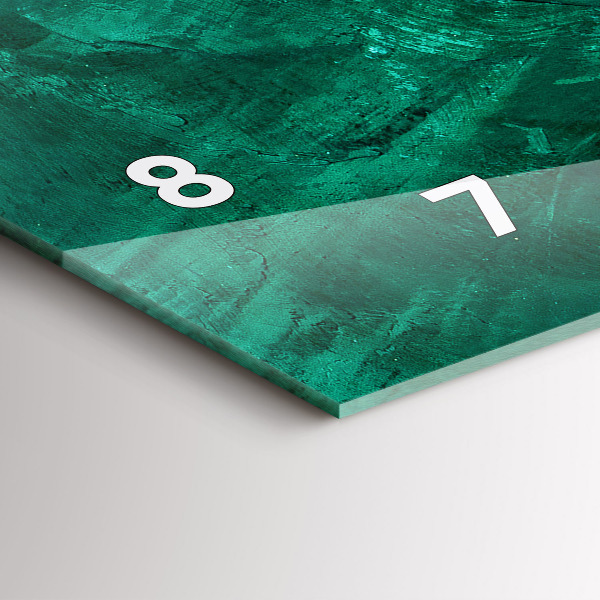 Zegar ścienny poziomy Szmaragdowa ściana