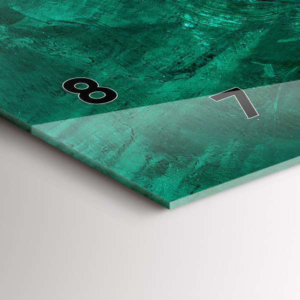 Zegar ścienny poziomy Szmaragdowa ściana