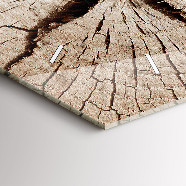 Zegar ścienny poziomy Stary pień drewna