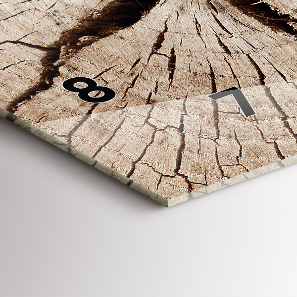 Zegar ścienny poziomy Stary pień drewna