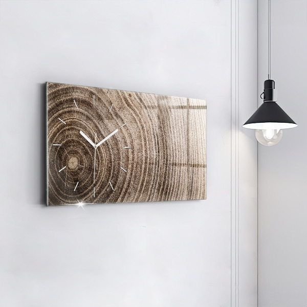 Zegar szklany poziomy Pień drzewa