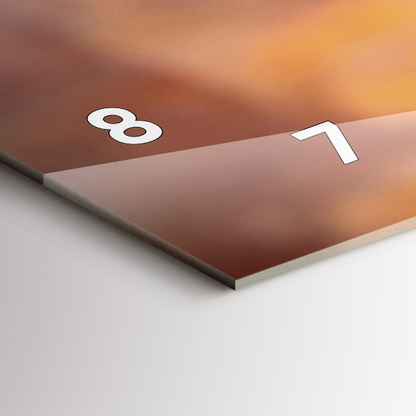 Zegar szklany poziomy Kieliszek wina