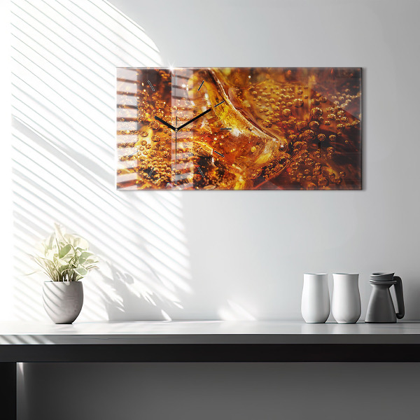 Zegar szklany poziomy Zbliżenie napoju