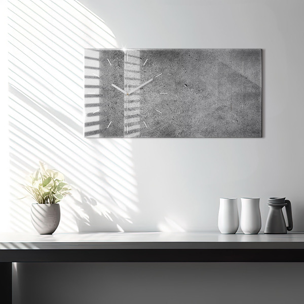 Zegar szklany poziomy Industrialna ściana