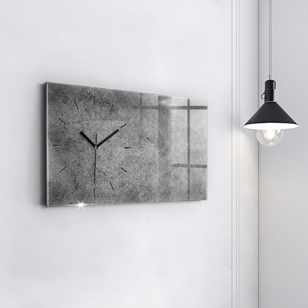 Zegar szklany poziomy Industrialna ściana