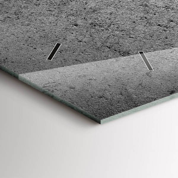 Zegar szklany poziomy Industrialna ściana